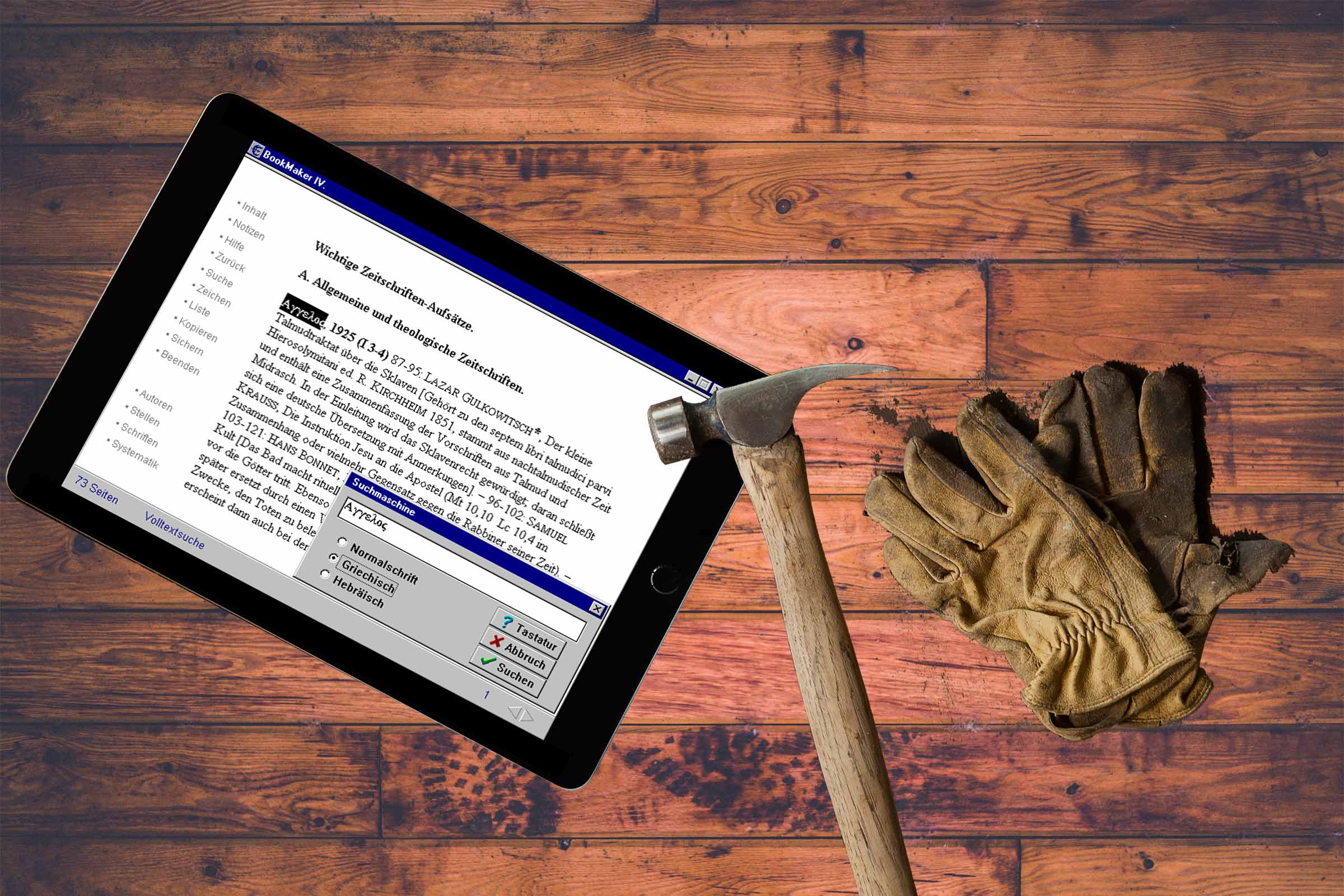 Softwaredesign - BookMaker-Zawdemo Ein BookMaker-Sondermodell mit Suchfunktion für Griechisch und Hebräisch ...